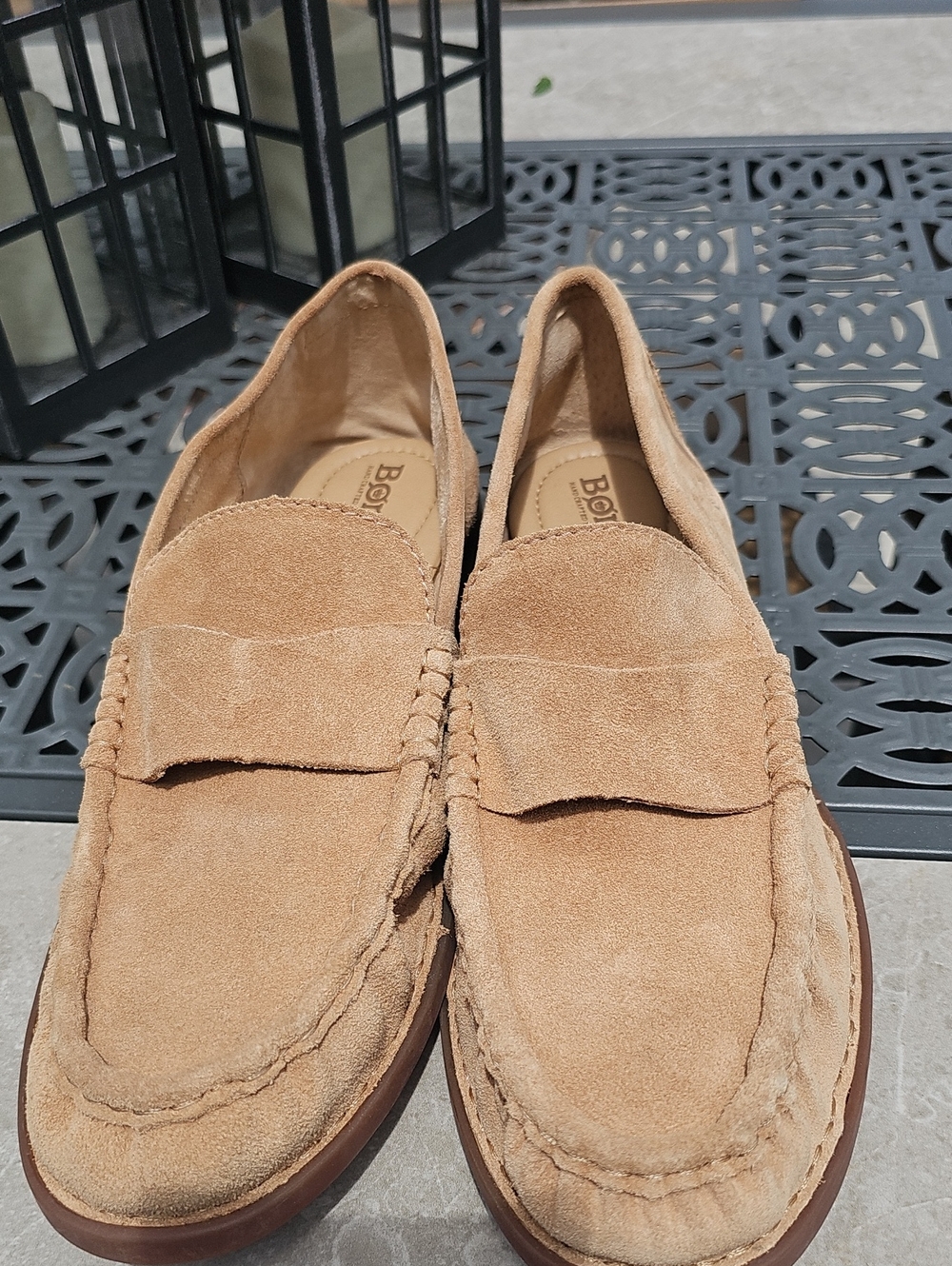 Born  Beige Women's Slip-On Suede Loafers